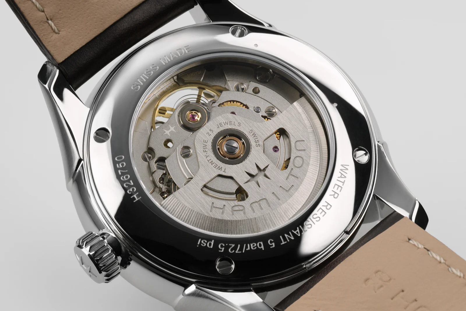 Hamilton Jazzmaster Open Heart Watch Automatic 40mm Silver Dial / Leather Strap - Image 5